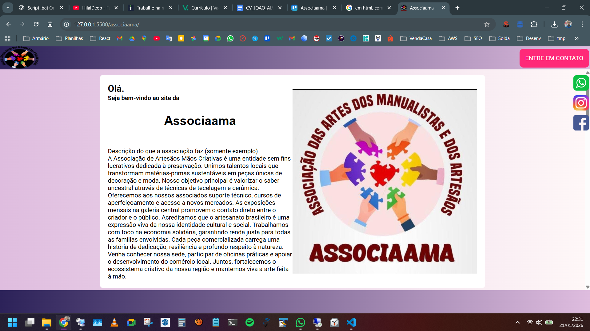 Site da Associaama